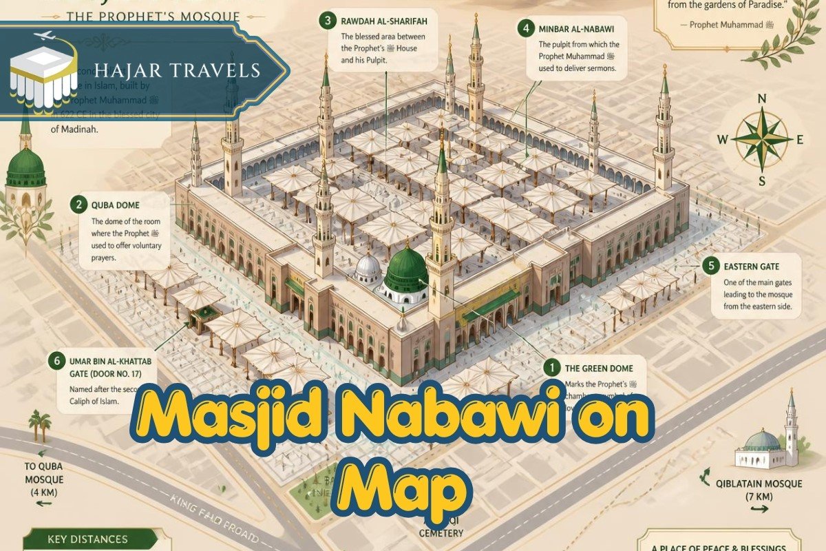 Masjid Nabawi Map Guide with Affordable Umrah Packages
